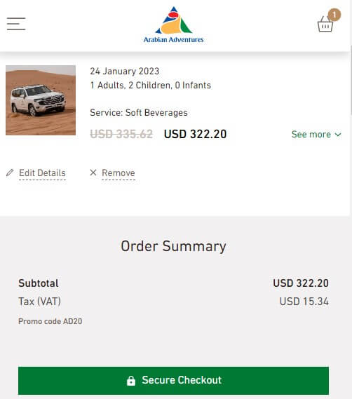تطبيق كود خصم ارابيان ادفنتشرز