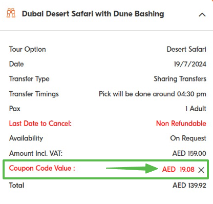 How to apply Rayna Tours Coupon Code